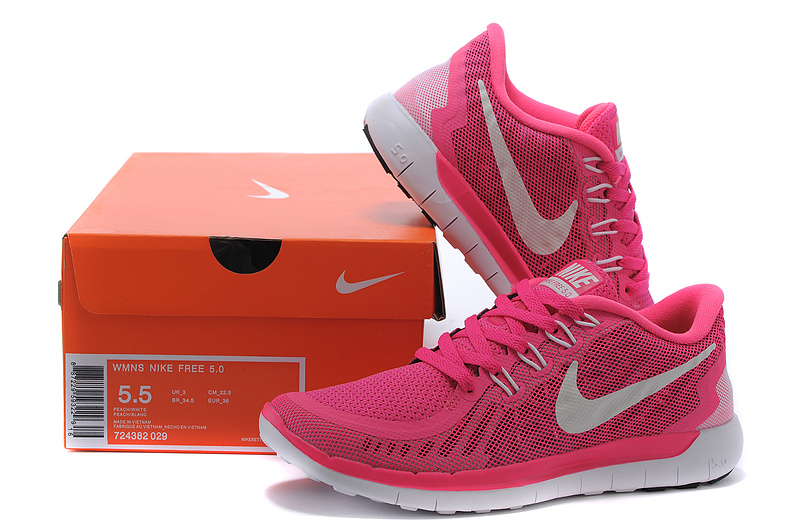 Nike Free 5.0 Womens Running Shoe Pink Red / White