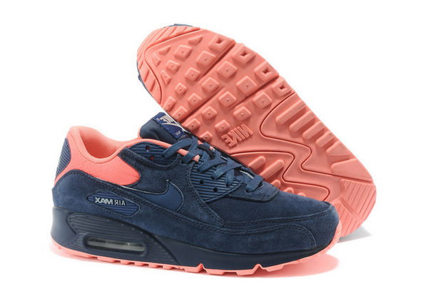 Air Max 90 Premium Mens Shoe Dark Blue / Orange