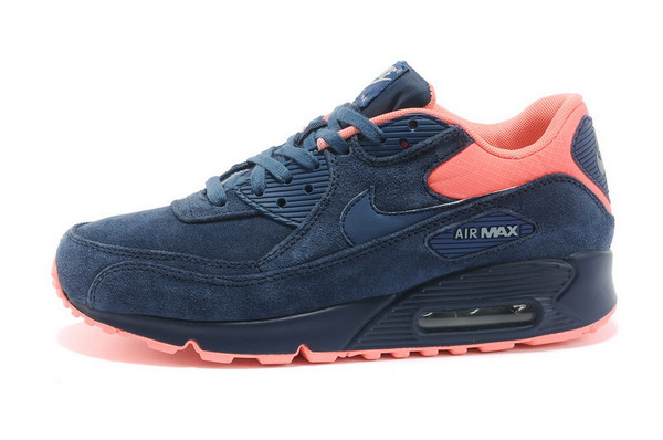 Air Max 90 Premium Mens Shoe Dark Blue / Orange