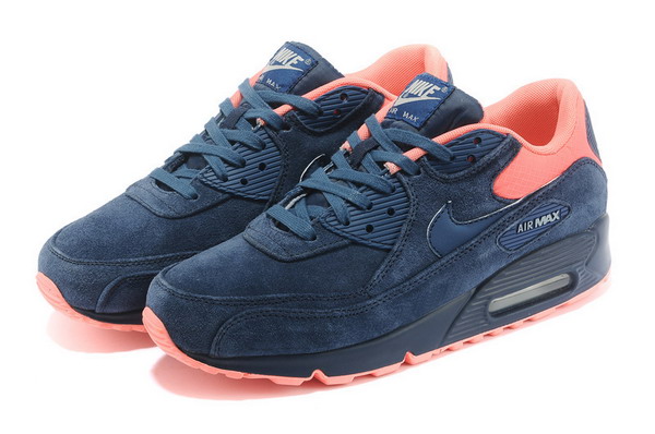 Air Max 90 Premium Mens Shoe Dark Blue / Orange