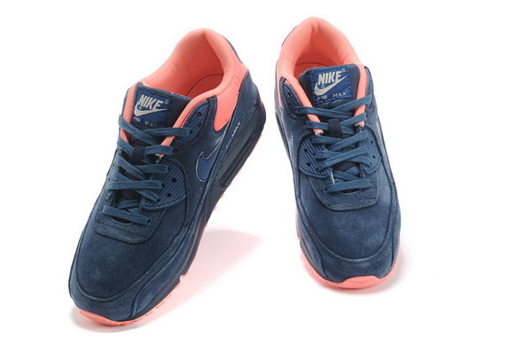 Air Max 90 Premium Mens Shoe Dark Blue / Orange