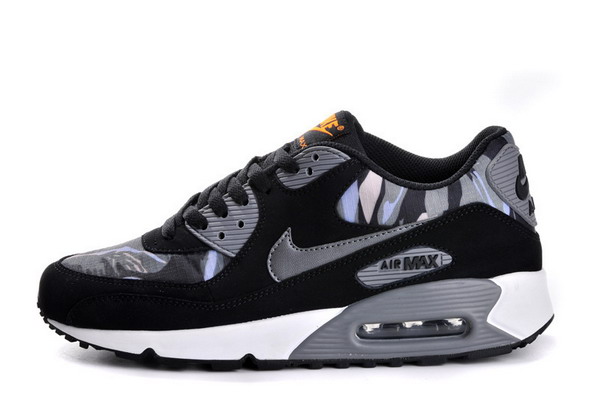Air Max 90 Mens Shoe Black / Camo Grey / Metallic Silver