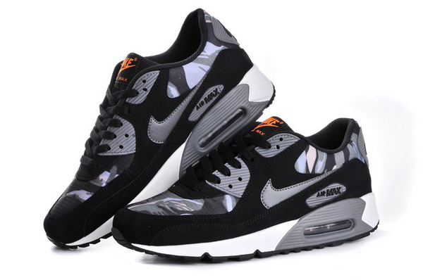 Air Max 90 Mens Shoe Black / Camo Grey / Metallic Silver