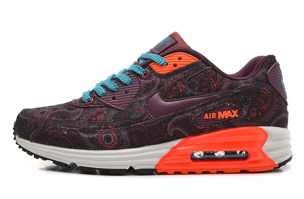 Air Max 90 Mens Shoe Purple Red / Blue