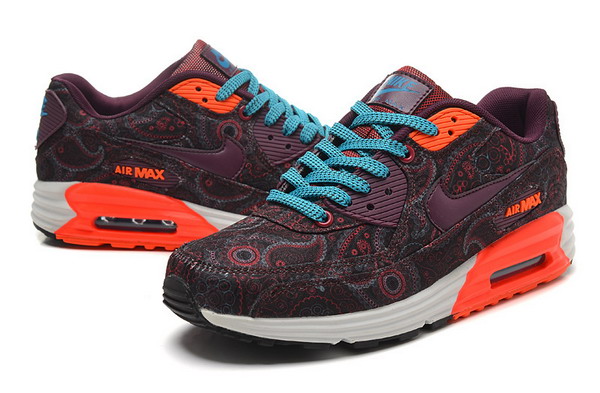 Air Max 90 Mens Shoe Purple Red / Blue