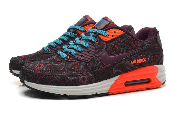 Air Max 90 Mens Shoe Purple Red / Blue
