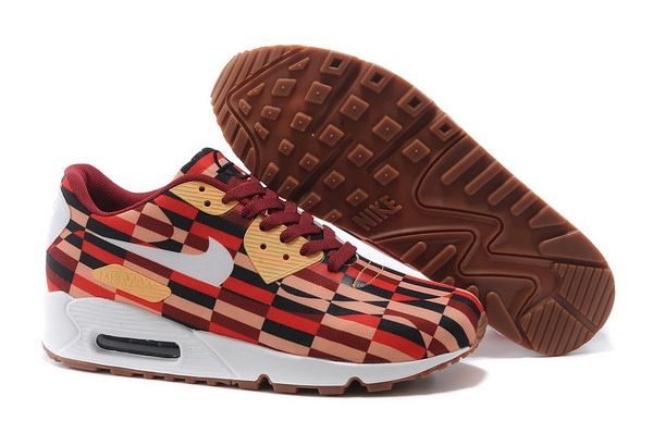 Air Max 90 Mens Shoe Pink / Red / Black / White