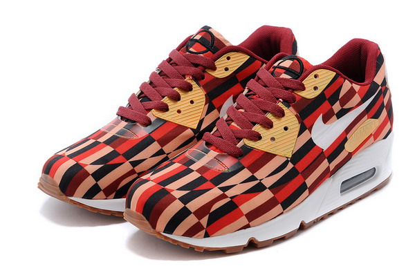 Air Max 90 Mens Shoe Pink / Red / Black / White