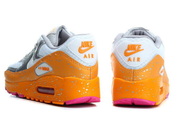 Air Max 90 Splatter Pack Womens Shoe White / Metallic Silver / Orange