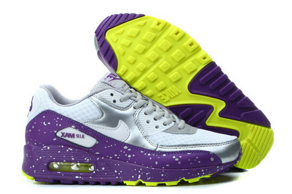 Air Max 90 Splatter Pack Womens Shoe Wolf Grey / Bright Grape / Venom Green