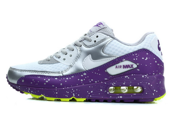 Air Max 90 Splatter Pack Womens Shoe Wolf Grey / Bright Grape / Venom Green