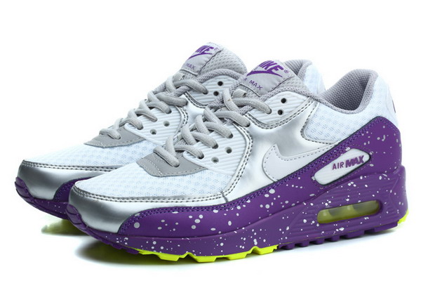 Air Max 90 Splatter Pack Womens Shoe Wolf Grey / Bright Grape / Venom Green