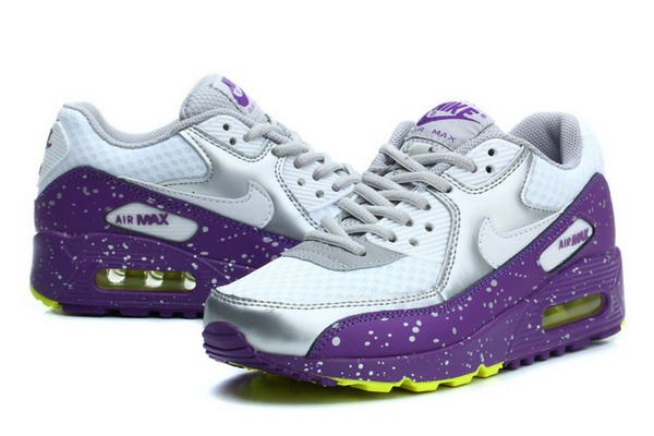 Air Max 90 Splatter Pack Womens Shoe Wolf Grey / Bright Grape / Venom Green
