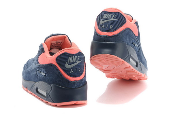 Air Max 90 Premium Womens Shoe Dark Blue / Orange