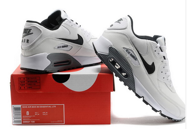 Air Max 90 Essential Leather Womens Shoe White / Black