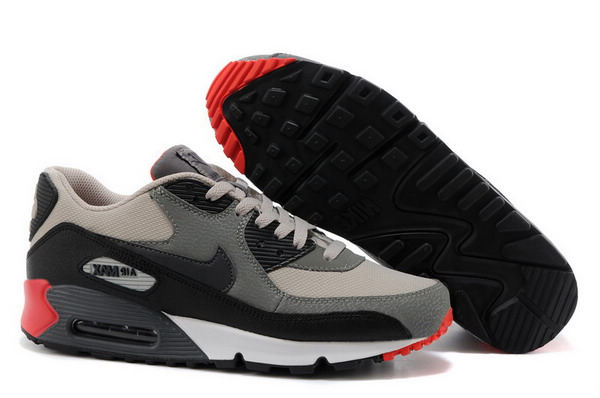 Air Max 90 Womens Shoe Grey / Black / White / Red