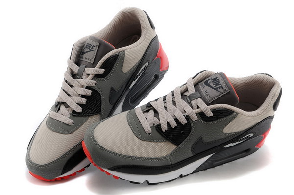 Air Max 90 Womens Shoe Grey / Black / White / Red