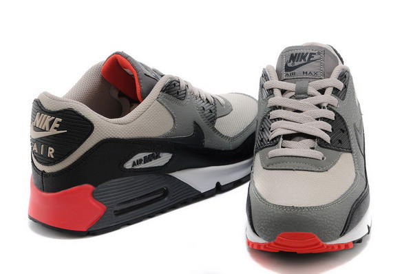 Air Max 90 Womens Shoe Grey / Black / White / Red