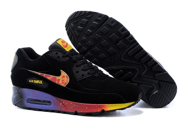 Air Max 90 Womens Shoe Black / Red / Gold