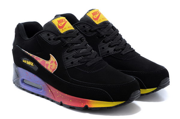 Air Max 90 Womens Shoe Black / Red / Gold