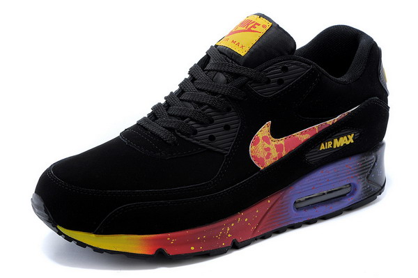 Air Max 90 Womens Shoe Black / Red / Gold