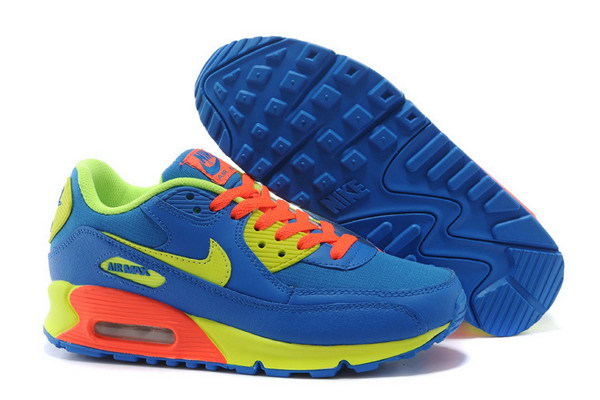 Air Max 90 Womens Shoe Blue / Orange / Volt