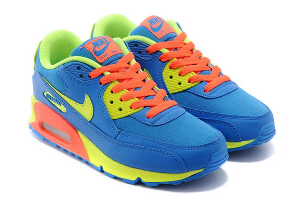 Air Max 90 Womens Shoe Blue / Orange / Volt