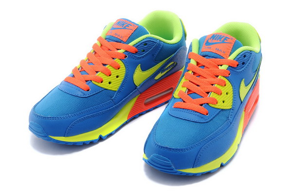 Air Max 90 Womens Shoe Blue / Orange / Volt