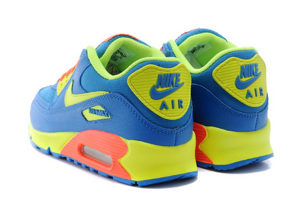Air Max 90 Womens Shoe Blue / Orange / Volt