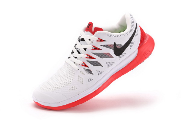Nike Free 5.0+ Mens Running Shoes White / Black / University Red