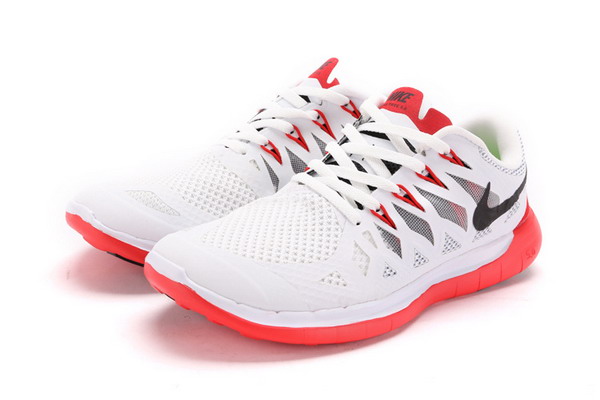 Nike Free 5.0+ Mens Running Shoes White / Black / University Red