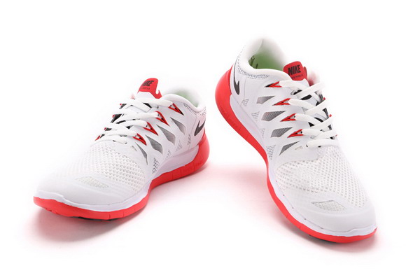 Nike Free 5.0+ Mens Running Shoes White / Black / University Red