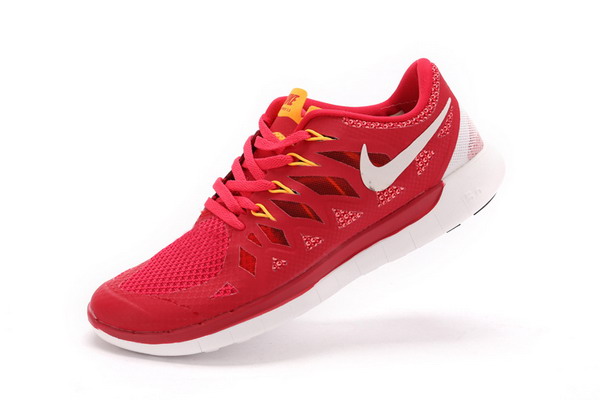 Nike Free 5.0+ Mens Running Shoes Gym Red / Kumquat /White