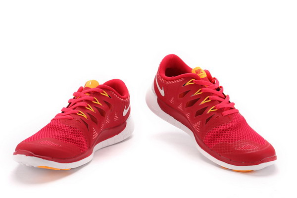 Nike Free 5.0+ Mens Running Shoes Gym Red / Kumquat /White