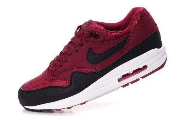 Nike Air Max 1 Mens Maroon/Black-White