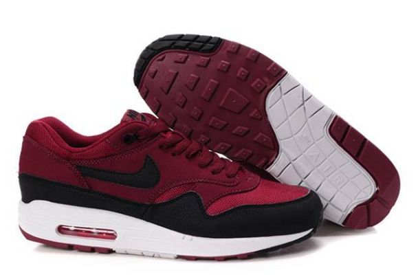 Nike Air Max 1 Mens Maroon/Black-White