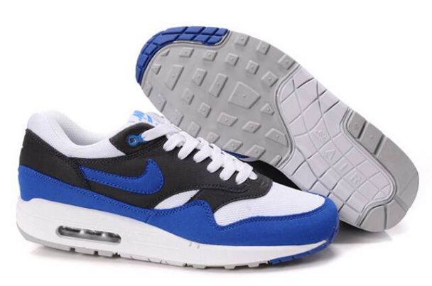 Nike Air Max 1 Mens White/Signal Blue-Anthracite