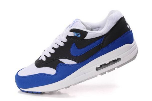 Nike Air Max 1 Mens White/Signal Blue-Anthracite