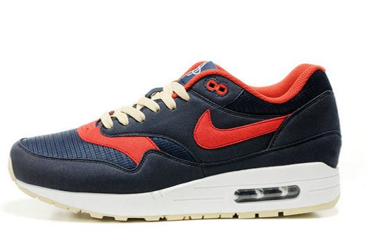 Nike Air Max 1 Mens "Omega" Obsidian/Sport Red-Tan