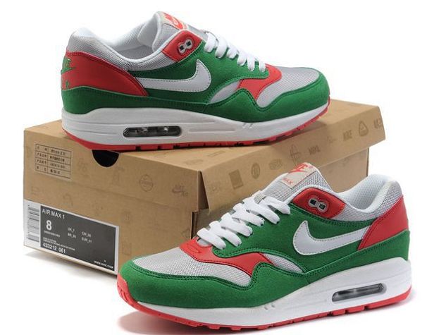Nike Air Max 1 Mens Lucky Green/White-Red
