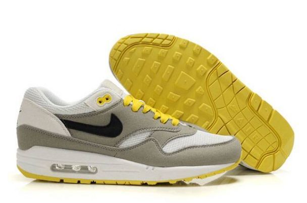 Nike Air Max 1 Mens Grey/Black-Yellow