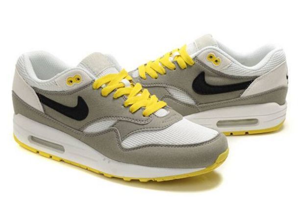 Nike Air Max 1 Mens Grey/Black-Yellow