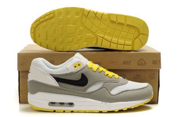 Nike Air Max 1 Mens Grey/Black-Yellow