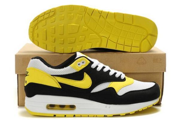 Nike Air Max 1 Mens Black/White-Yellow