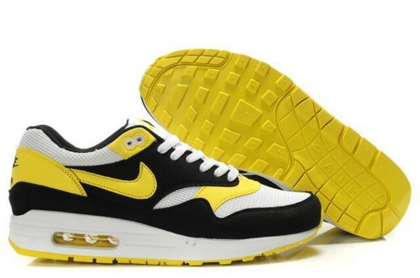 Nike Air Max 1 Mens Black/White-Yellow