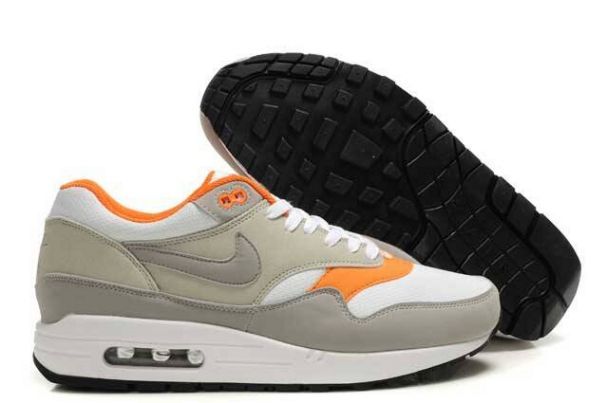 Nike Air Max 1 Mens Grey/White-Total Orange