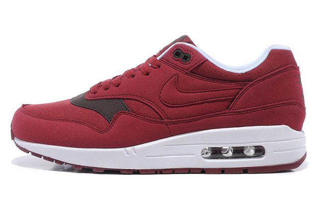 Nike Air Max 1 Mens Burgundy/White