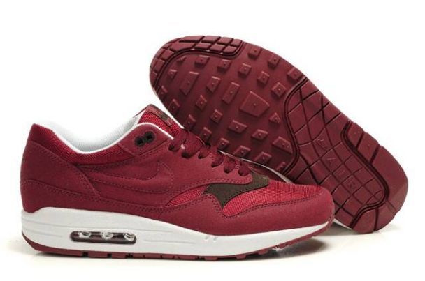 Nike Air Max 1 Mens Burgundy/White