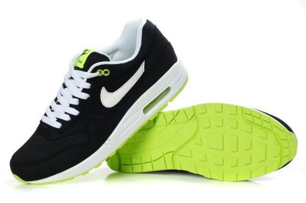 Nike Air Max 1 Mens Black/White-Green