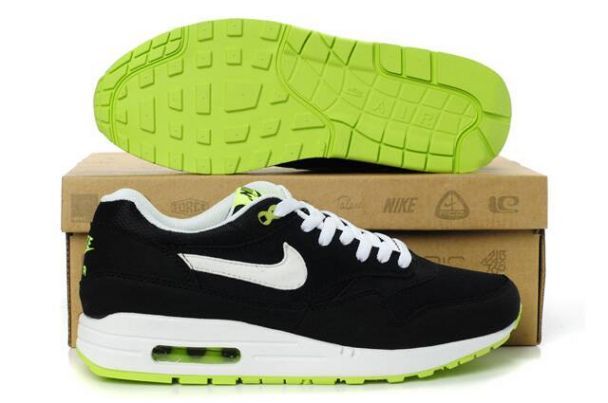 Nike Air Max 1 Mens Black/White-Green